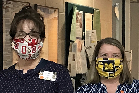 staff members wearing face masks