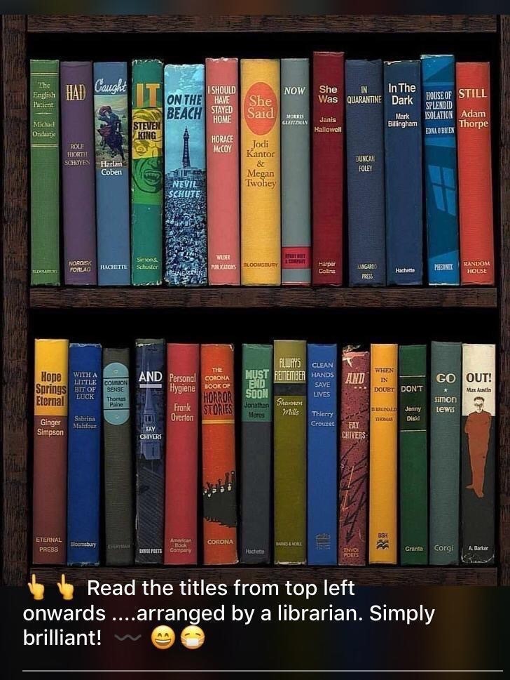 Books on shelves