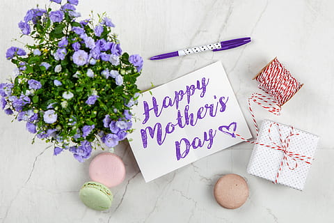 Happy Mothers Day flowers pen cookies