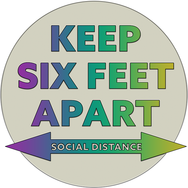 Keep six feet apart - social distancing