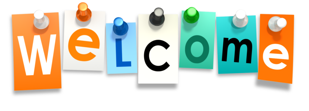 WELCOME spelled out
