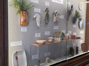 Pottery items on display