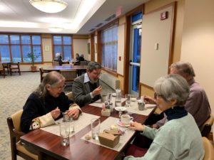People eating dinner