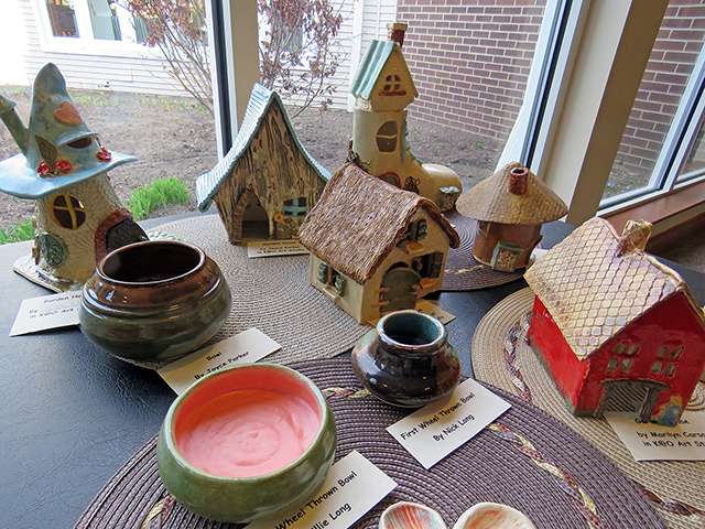 pottery garden houses and bowls