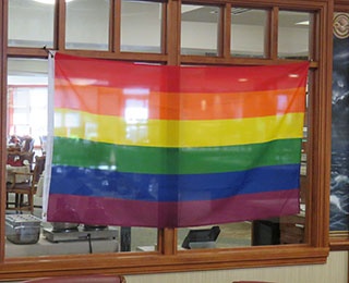 LGBTQ banner at Kendal