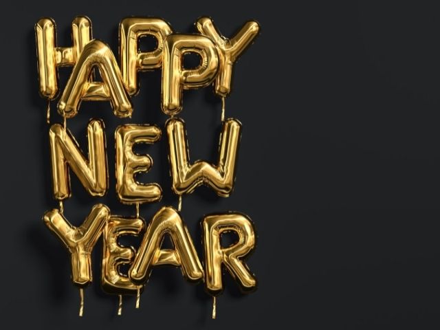 Happy New Year ballons