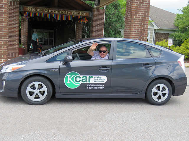 Man in Kendal rental car