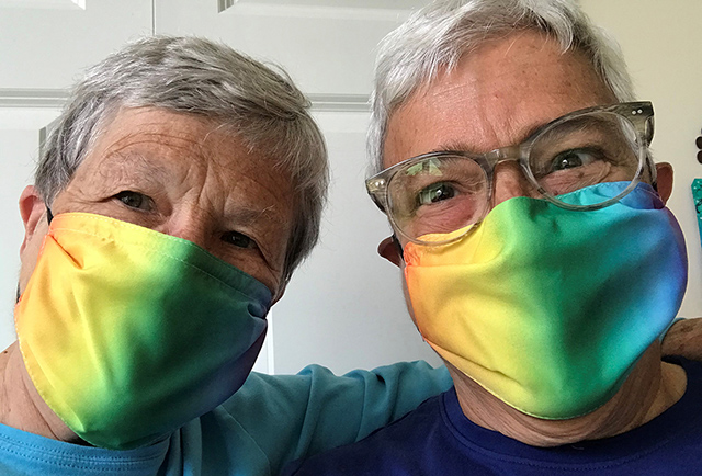 Ann - Nancy - rainbow masks -for blog