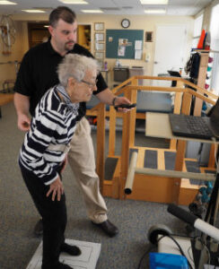Senior Woman Balance Fall Prevention