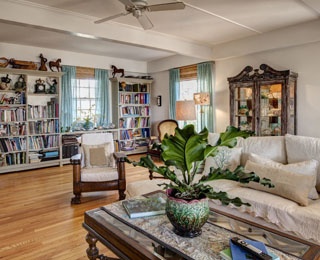 cluttered living space