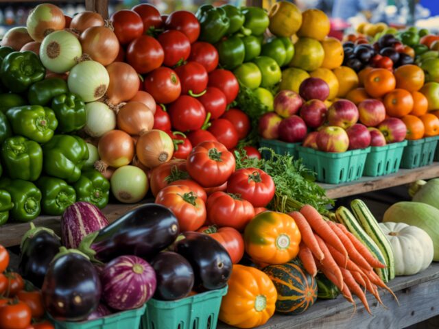 fruits and vegatable stand